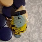 Handcrafted Multicolor Wood Beaded Statement Necklace w/ Bird Charm, Hook — photo 4