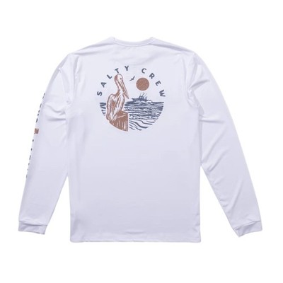 Salty Crew Stake Out Sunshirt Men's Shirt, White, X-Large