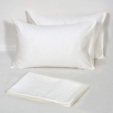 800 Thread Count Cotton Pillow Cases Queen 20x30 Set of 2 White Soft Sleep Plush