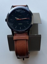 Fossil FS5305 Minimalistische schmale Herrenuhr mit drei Zeigern