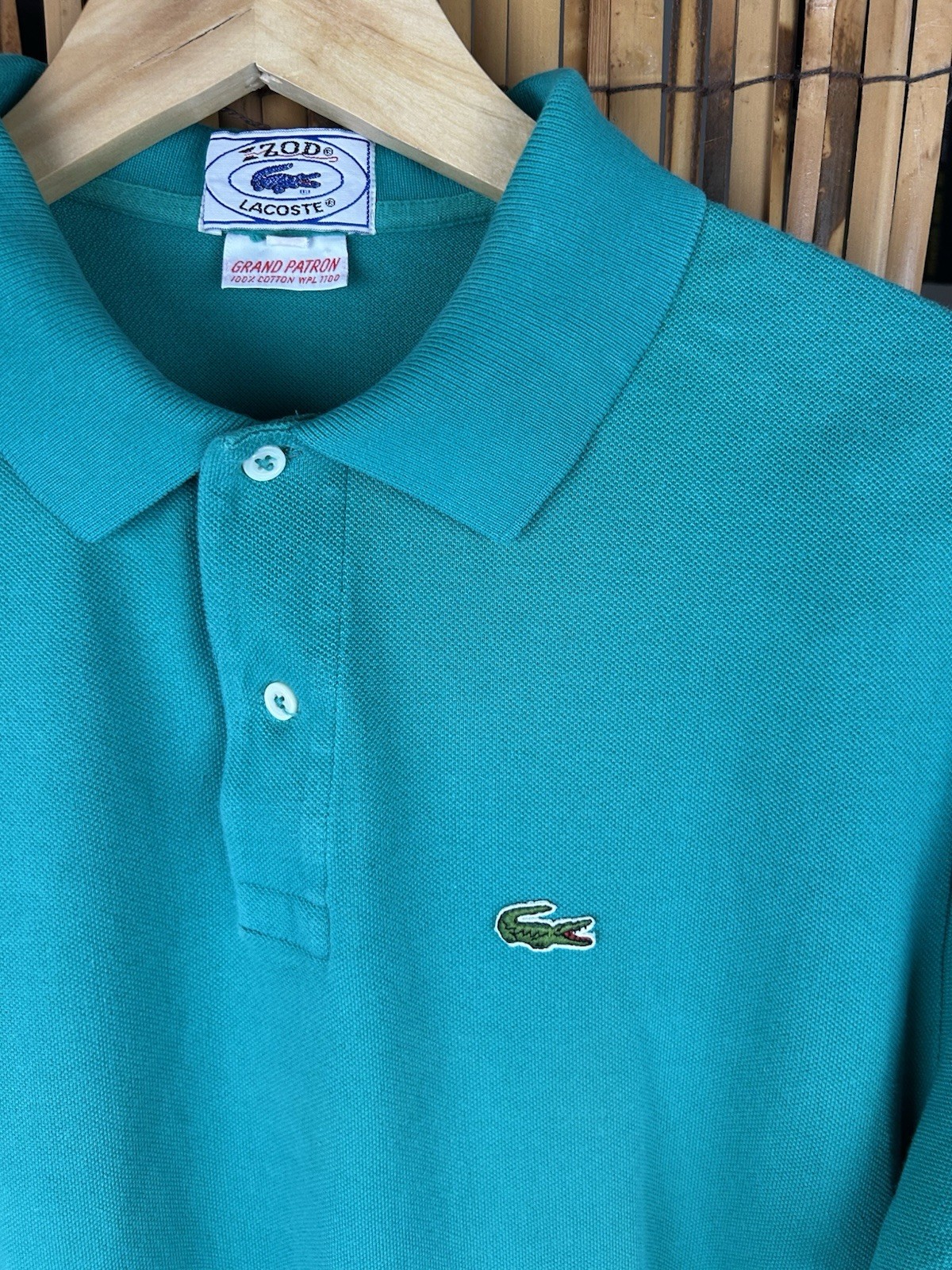 Vintage IZOD Lacoste Polo Shirt Mens XL In Green  With Croc Logo thumbnail 4