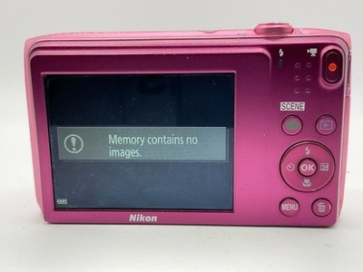 Nikon COOLPIX S3600 16MP Digital Camera – Pink – Lens Shutter