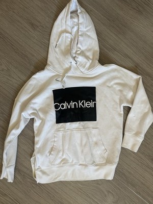 Calvin Klein Performance Men s White/Black Hoodie Size Small EUC