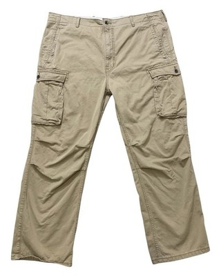 Levis Cargo Pants Mens 42x29 Loose Straight Utility Y2k Grunge Skater Tan Beige