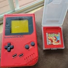 Vintage Nintendo Game Boy RED DMG-01 Console WITH POKEMON RED GAME Tested