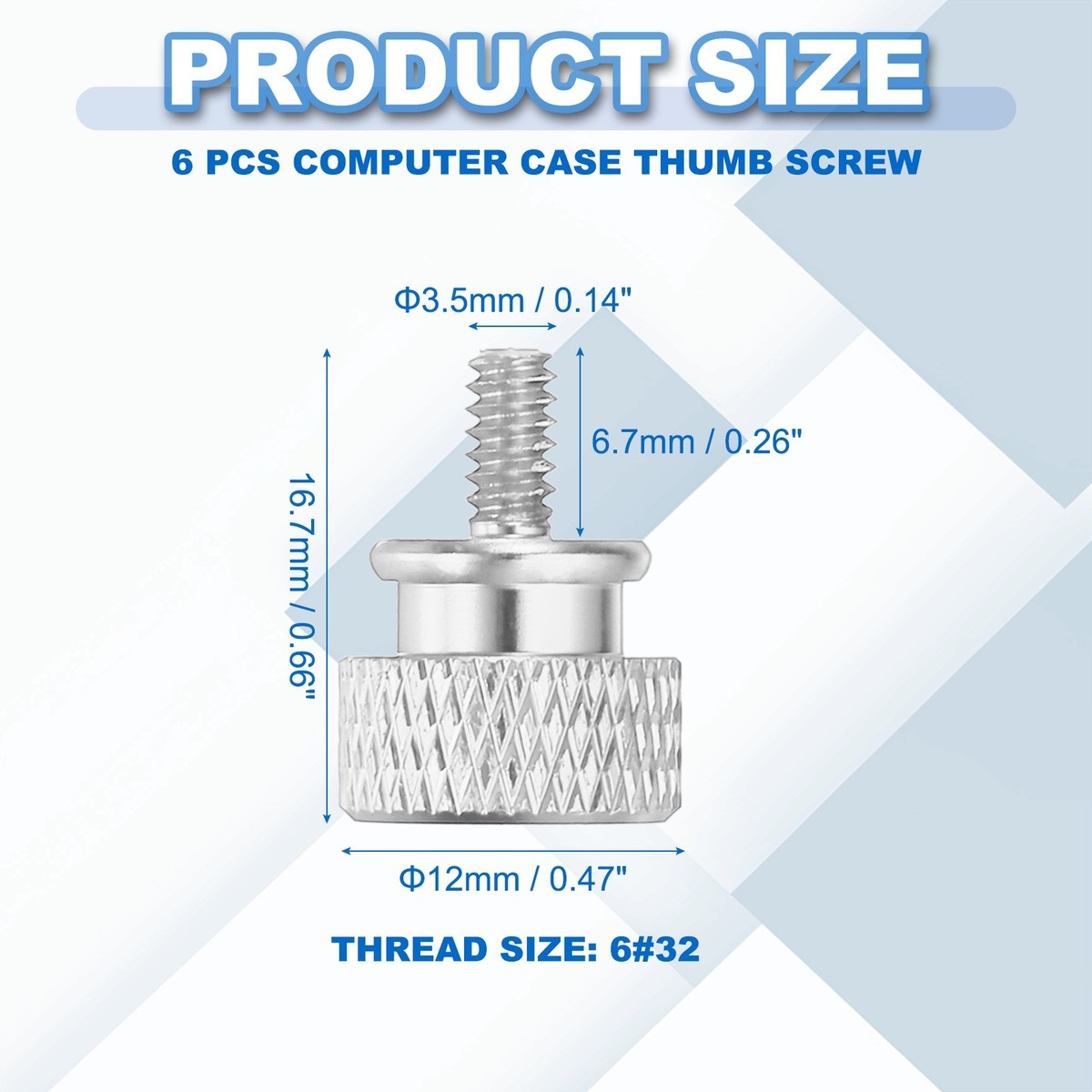 10 X Computer Case Thumbscrews PC Computer Case Fastener Thumb Screws