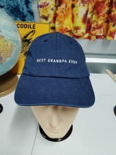 Dad Hat Best Grandpa Ever Adjustable Blue Baseball Cap With Tags A362
