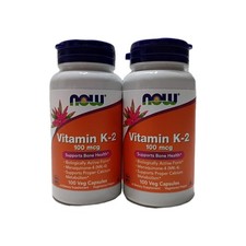 Lot Of 2 NOW Foods Vitamin K-2, 100 mcg, 100 Count Each