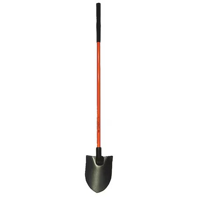 Nupla 6894320 Round Point Non-Conductive Shovel, 14 Ga Steel Blade, Standard