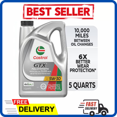 #ad Castrol GTX Full Synthetic 5W 30 Motor Engine Oil 5 Quart Jug Car Truck $23.96
