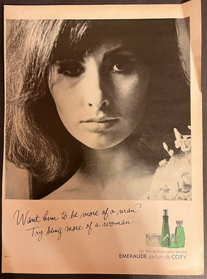 Coty Emeraude Perfume, Parfum, 1965 Vintage Ad, For the Woman Who Knows