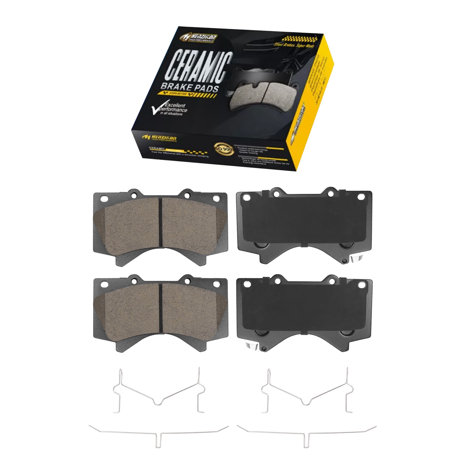 Front Ceramic Brake Pads for 2008-2021 Toyota Tundra Sequoia Land Cruiser LX570~