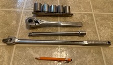 Craftsman 12 Drive Socket Wrench 5-pc Socket Set 12pt And 12 Breaker Bar