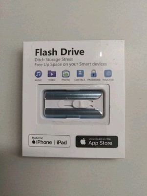 MFi Certified 512GB Flash Drive for iPhone Thumb Drive Photo Stick, Blue