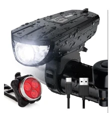 VONT Rechargeable Bike Light Set, Bicycle Light, Instant Install Without Tools,