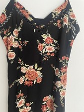 Minkpink Womens Black Floral Hot Spring Wrap Dress Size M NWT 