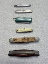 Lot of 6 Vintage Pocket Knives Craftsman Kent Solingen + Swiss Style Mixed Condi
