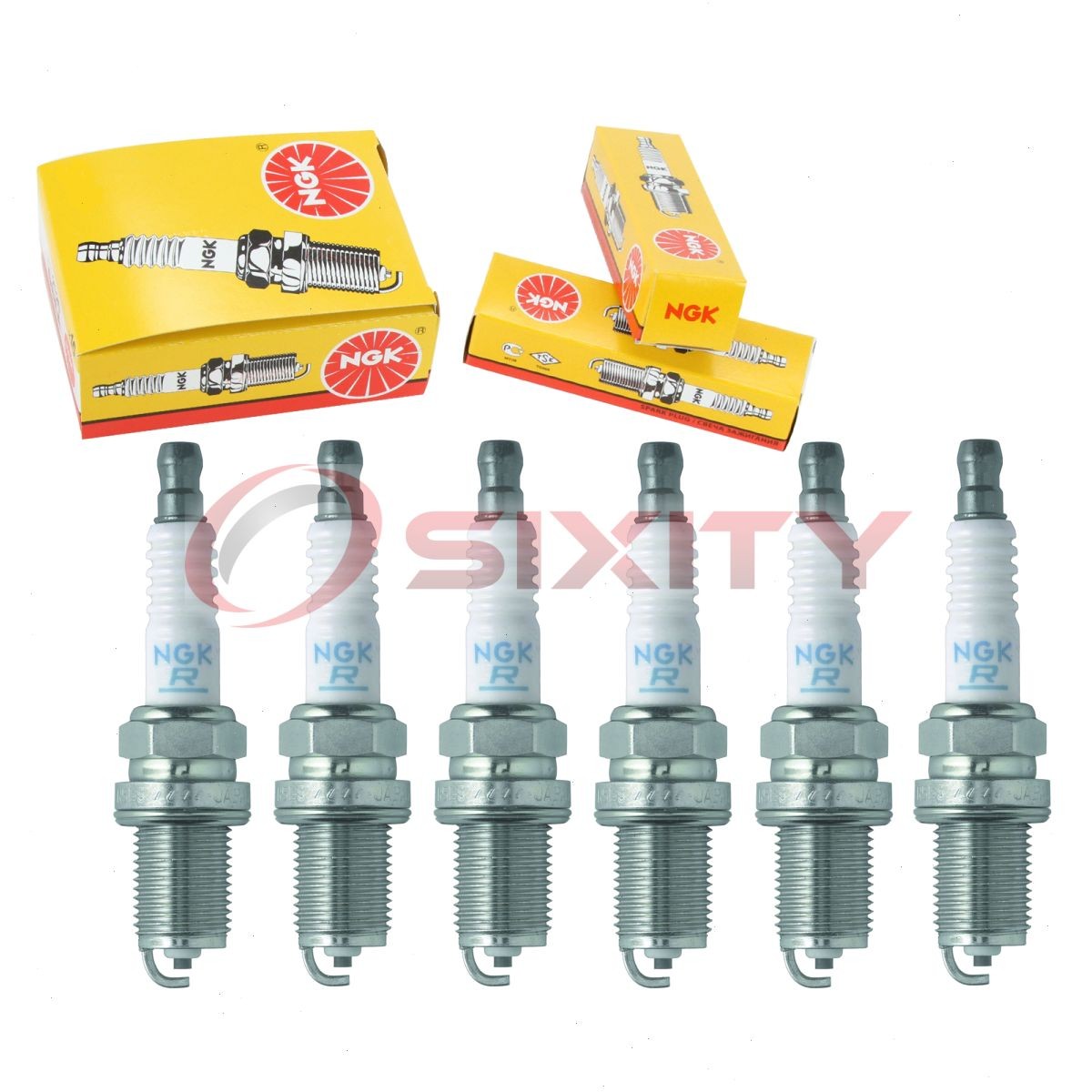 6 pcs NGK Standard Spark Plugs for 1994-1996 Honda Passport 3.2L V6 - Engine pj