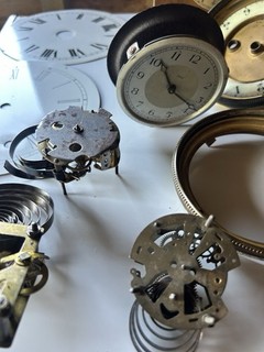 Assorted Antique And Vintage Clock Parts