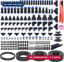 205PCS Quick Connect Air Hose Fittings Kit with 4Rolls 50FT Tubing  1/8" 1/4" 3