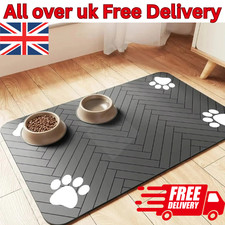Pet Feeding Mat-Absorbent Pet Placemat for Food and Water Bowl, with Waterproof