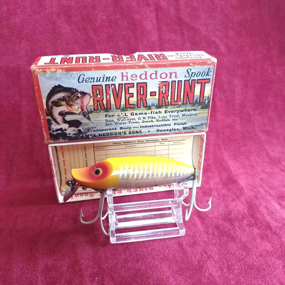 Heddon Wooden Vintage Fishing Lures with Original Box for sale | eBay