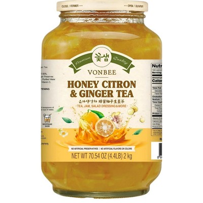 1 JAR VONBEE HONEY CITRON & GINGER TEA 4.4 Lb