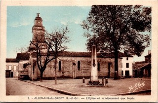 90904 cpa 47 Allemans du Dropt L'Eglise et le Monument