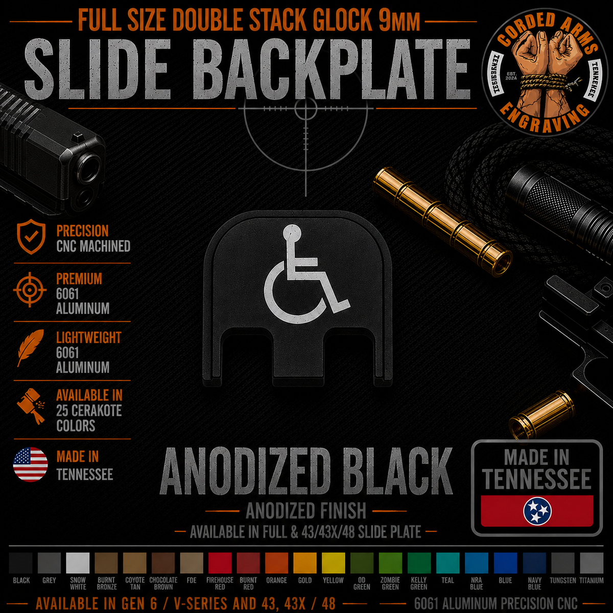 Handicap - Glock Rear Slide Plate Back Plate for Full Sized Glocks