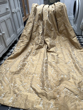 Designer Gold Damast Vorhänge, gefüttert 77" B x 85" L - Top Qualität (Posten 1)