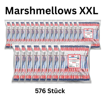 576 XXL Marshmallows einzeln verpackt Großpackung