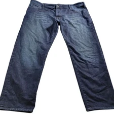 Mavi Jeans Mens 46x32 Zach Relaxed Straight Blue Pants Dark Wash Denim 