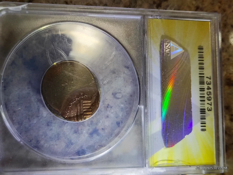 1970-D 1C MS 63 Struck 75%  OFF-CENTER AT K-10:00 RB FULL DATE Free Shipping  - Image 3 of 3