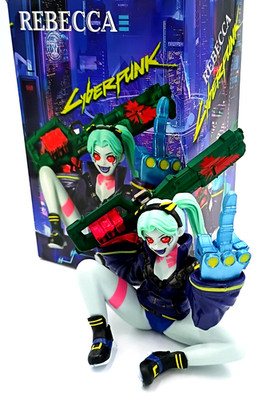 Cyberpunk Edgerunners Rebecca w/Shotfun Anime Figure Night City US Seller NEW