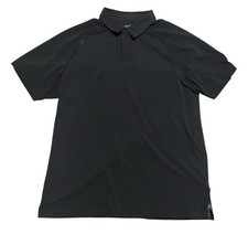 Rhone Regatta Pique Polo Mens Medium Black Golf Performance Stretch Shirt