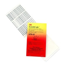 3M ScotchCode Pre-Printed Wire Marker Book SPB-05, black print on a white backgr