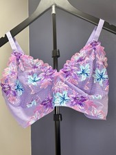 NWT Torrid Purple and Blue Floral Lace Bra Size 2