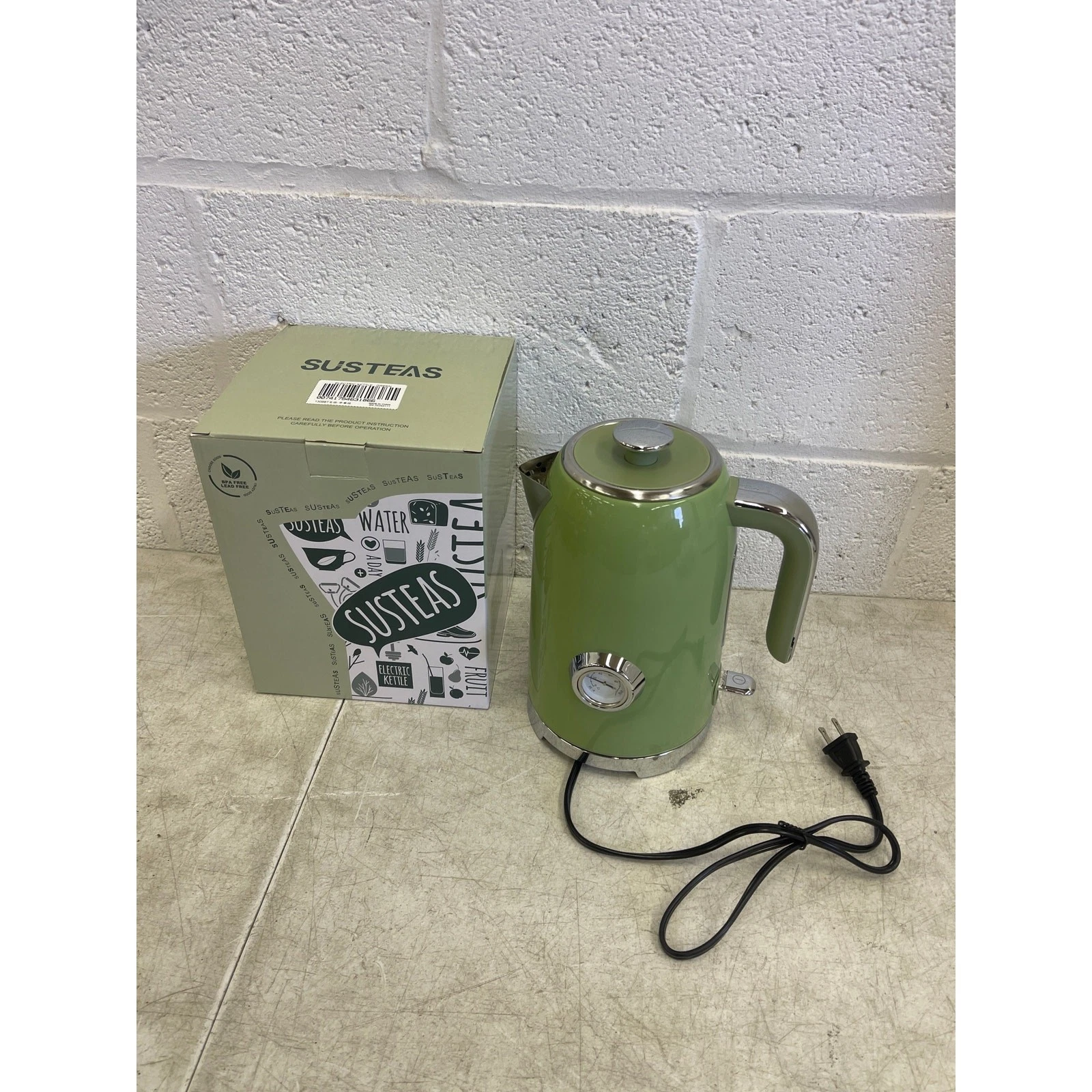 SUSTEAS Electric Kettle 57oz Hot Tea Kettle Water Boiler w Thermometer - Green
Opens in a new window