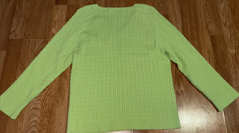 EP Pro V-neck Sweater with Lincoln Hills Logo-Women’s Size XL Lime Green EUC! - Image 3 of 4