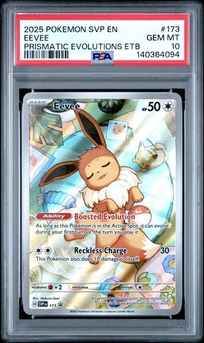 2025 POKEMON SVP EN-SV BLACK STAR PROMO #173 EEVEE PSA 10