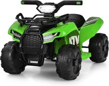 Kids ATV, 6V Battery Powered Electric Vehicle Four Wheeler Quad w/Storage Basket