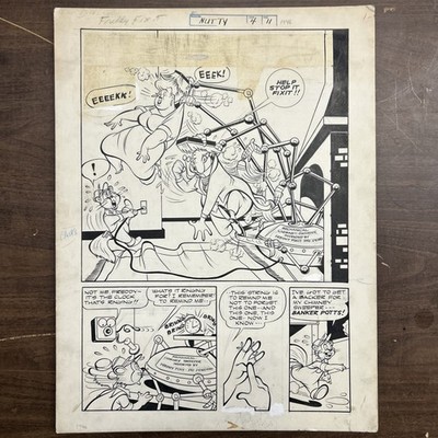 Original Comic Book Art NUTTY #4 Pg #11 Freddy Fixit Harvey Comics 1946 Marty?