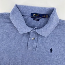 Ralph Lauren Kids XL TG 18 20 Classic Fit Polo Shirt Blue Short Sleeve