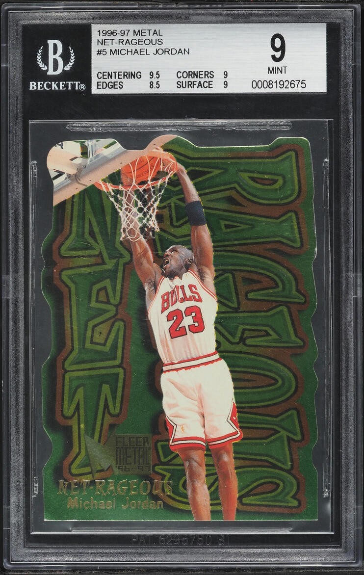 Michael Jordan 1996 Fleer Metal Net Rageous BGS 9 Mint  📈💎💥