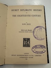 Karl Marx Secret diplomatic history of the eighteenth century I edition 1899