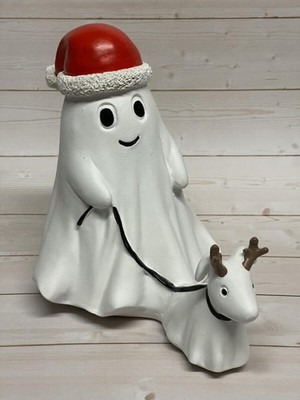 2025 Goblin & Ghoul Santa Ghost Walking Reindeer Dog Decor Figure