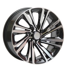 16x 7 Inch Black Machine Face Wheels Rim 4x100 4x108 Wheel 4 Lug Et 15 Cb 73.1