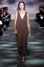Marc Jacobs Runway Fall 2014 Brown Wool Sleeveless V Neck Slit Slip Dress 8