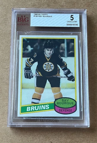 1980-81 Topps Ray Bourque RC Rookie Card #140 BVG 5 Excellent