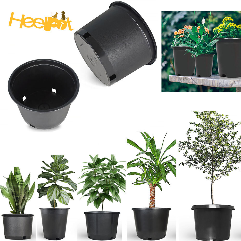1/2/3/5/7/10/20/25 Gallon Plastic Garden Plant Nutrition Pots Flower  Nursery Pot | eBay